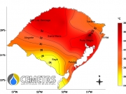 Temperaturas máximas no Rio Grande do Sul em 13 de março